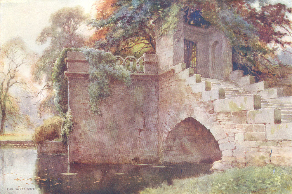 Queen Mary's Bower, Chatsworth, Peak District. Derbyshire.Ernest Haslehust 1920